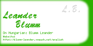leander blumm business card
